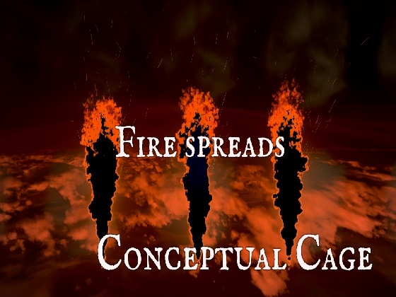 Fire spreads