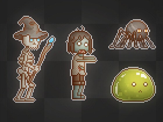 ドット絵のモンスター素材集～ダンジョン～