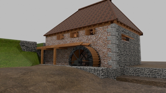 3DCG イギリスの水車小屋(Lurgashall watermill)