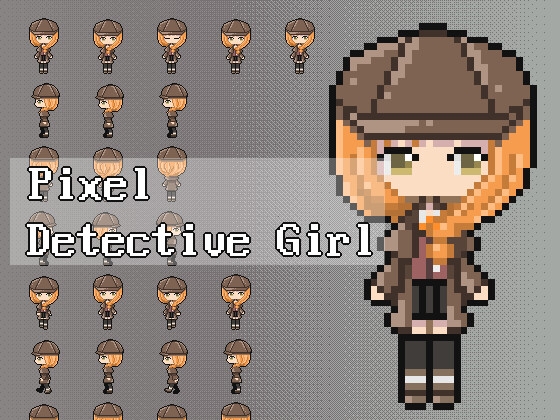 Pixel Detective Girl Sheet