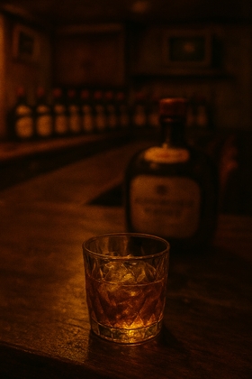 琥珀色のグラス