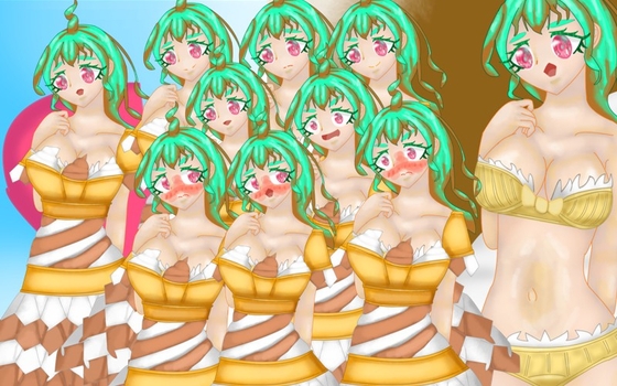 立ち絵素材27下着差分あり表情差分20種アイスクリーム少女