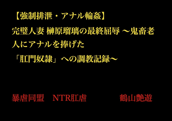 【強○排泄・アナル輪○】 完璧人妻 榊原瑠璃の最終屈辱 ～鬼畜老人にアナルを捧げた 「肛門奴○」への調教記録～