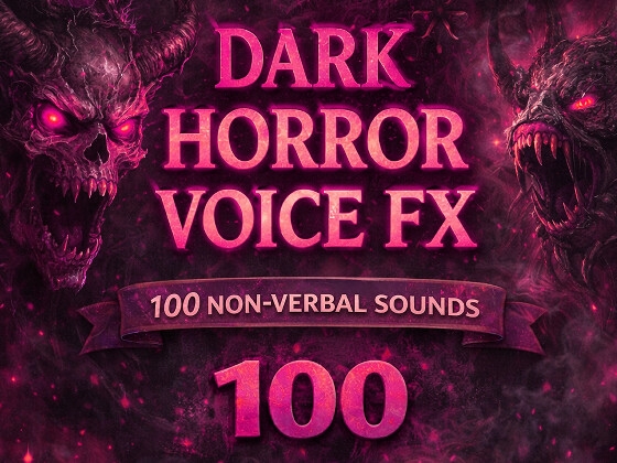 モンスターボイス集 – 非言語ダークホラー悪魔的クリーチャー(100音)Monster Voice FX – Dark Horror & Demonic Creature Voices