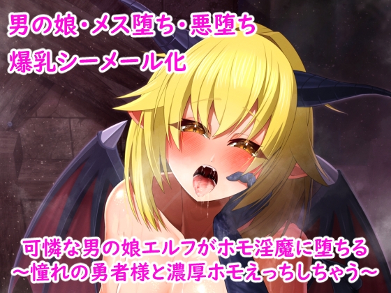 可憐な男の娘エルフがホモ淫魔に堕ちる～憧れの勇者様と濃厚ホモえっちしちゃう～