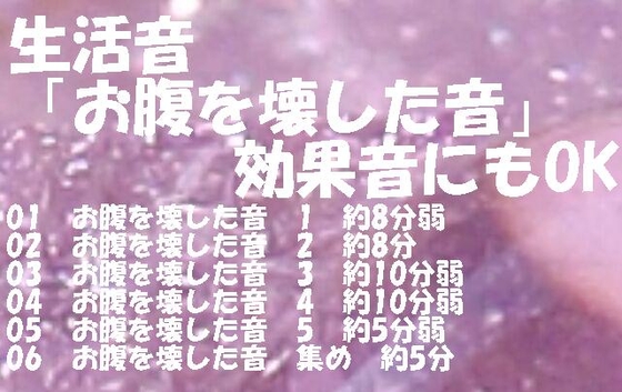 DLsite専売生活音「お腹を壊した音」効果音にもOK