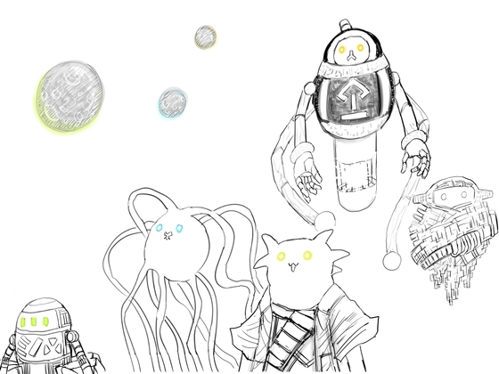 「イラスト28作パラノマプローブ13話バスタープラネット1話短編作品2設定画集2」(ミツトビ)