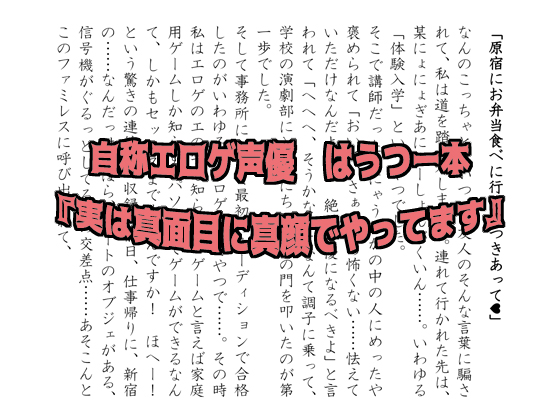 自称エロゲ声優ハウツー本『実は真面目に真顔でやってます』