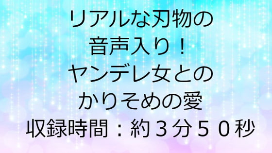 リアルな刃物の音声入り!ヤンデレ女とのかりそめの愛